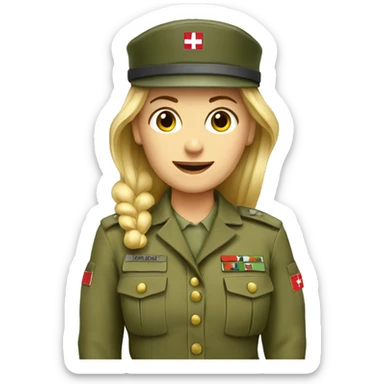 army woman swiss sticker