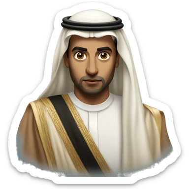 photorealistic  Faisal King of Saudi Arabia serious sticker