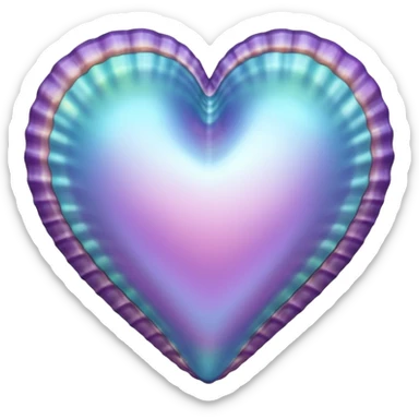 Sea shell heart  sticker