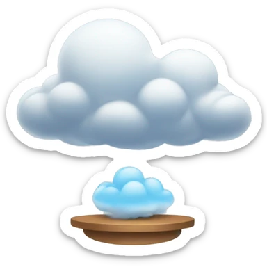 Cloud airy with  sticker