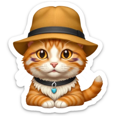 A cat ave hat sticker