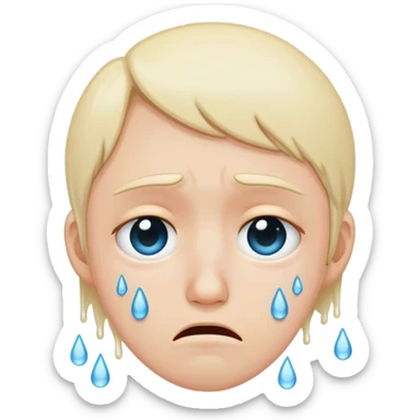 Sad wale crying  sticker