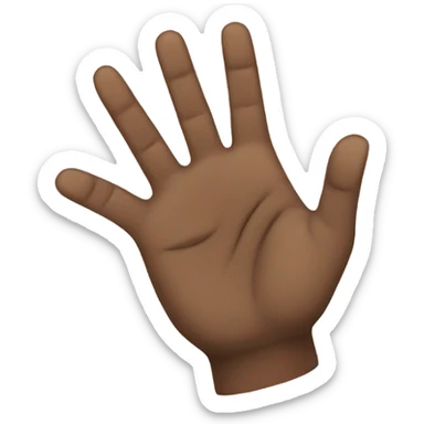 black person putting up 5 fingers sticker