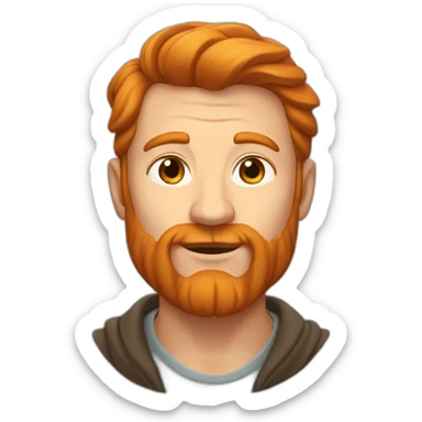 Un homme roux beau sticker