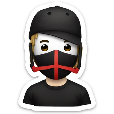twenty one pilots clancy red and black baggy mask sticker