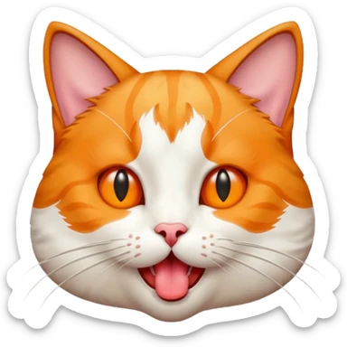 Cat with tongue out sticker