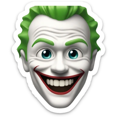 The original joker smiling with white teeth sticker