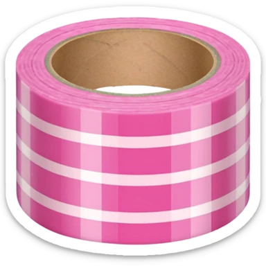 Washi tape pink gingham sticker