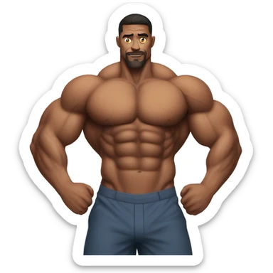 Bodybuilder pecs sticker