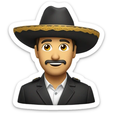 señor con un sombrero de fiesta  sticker