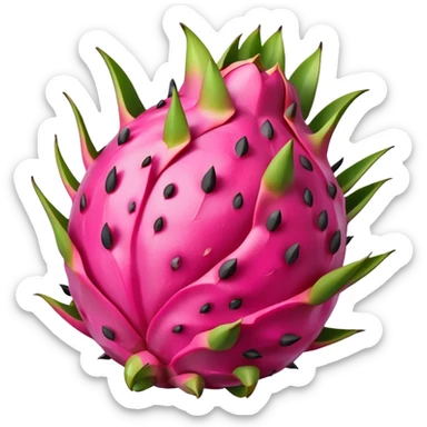 Dragon fruit emoji not spiny outside of dragonfruit no seeds no faves sticker