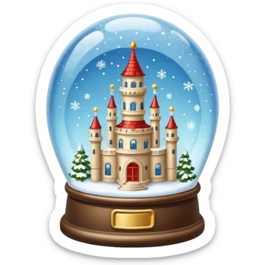 snow-globe, tower inside sticker