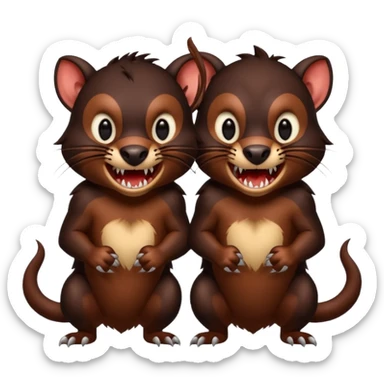two headed tasmanian sticker