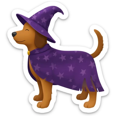 Dog wizard sticker