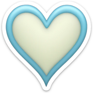 Light blue heart sticker