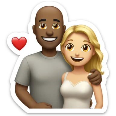 Heart being happy about wife sticker