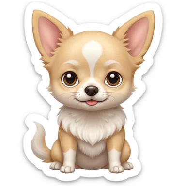 cute white chihuahua sticker