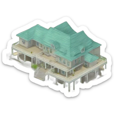 Gay home island mansion complex  sticker