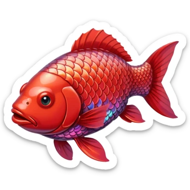 Red carp sticker