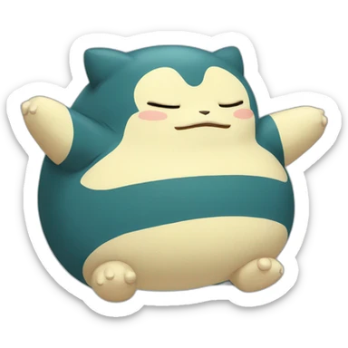 Snorlax falling asleep sticker