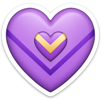 purple heart with a chevron pattern sticker