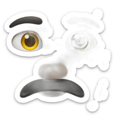 a guy with tattoos under his eyes that say "stay Away" sticker