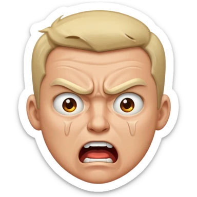 gay angry rage screaming loudly cryjng sticker