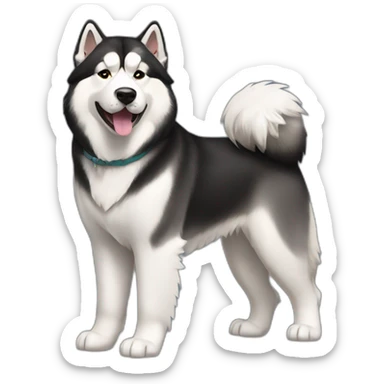 Dog alaskan malamute full-height sticker