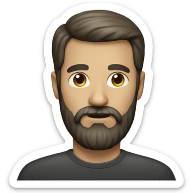 portrait of a bearded man sticker