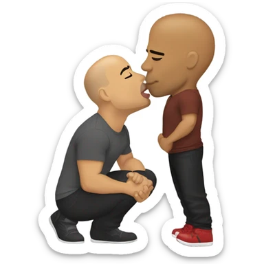Vin diesel kissing the rock sticker