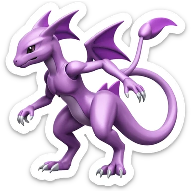 Genesect-Mewtwo-Palkia-Fakémon-hybrid-creature (full body)  sticker