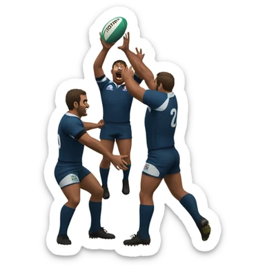 Rugby Lineout  sticker