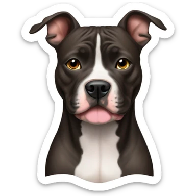American pitbull terrier dark brindle sticker