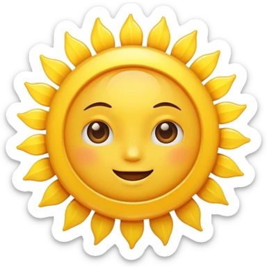 Sun in sky sticker
