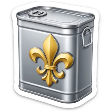 can of SPAM with Fleur de lis sticker