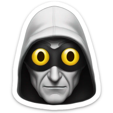 marty feldman black hood cross-eyed sticker