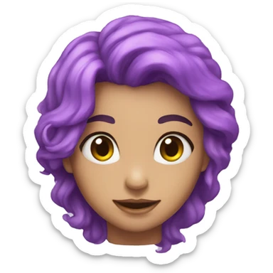 Corazon color lila sticker