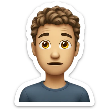 Anxious and nervous sticker