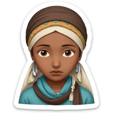 indian girl who is sad sticker