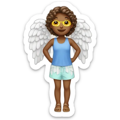 angel-on-holiday sticker