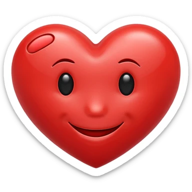 Heart with smiley face sticker