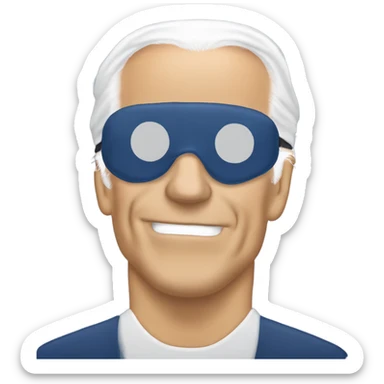 Joe Biden with a sleep mask sleeping with z’s above his face ￼ sticker