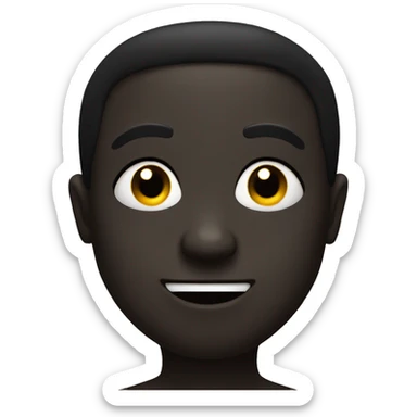 black smiley fac sticker