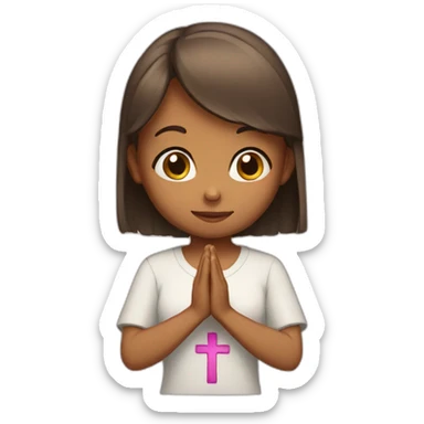 Girls pray sticker