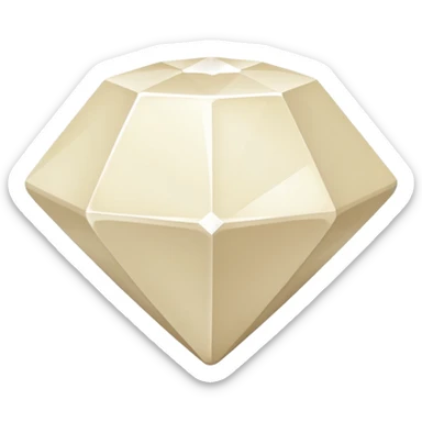 diamond shape carved from ivory. square tilted 45 degrees sticker