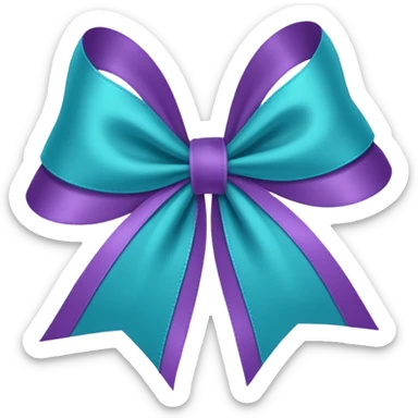 Purple and teal Suicide awareness ribbon sticker