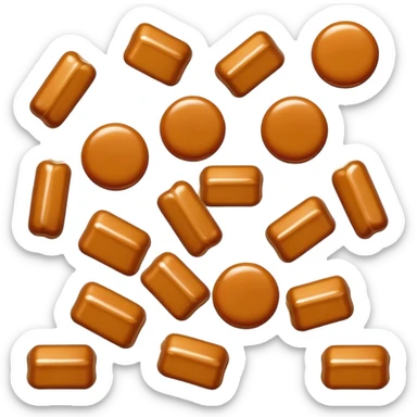 caramel candy sticker