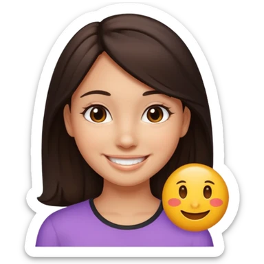 Jakru russce  marrant. Noire et brun. Une fille sticker