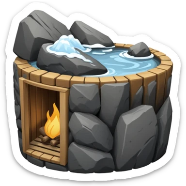 sauna rocks sticker