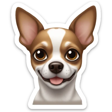 chihuahua happy black and brown sticker